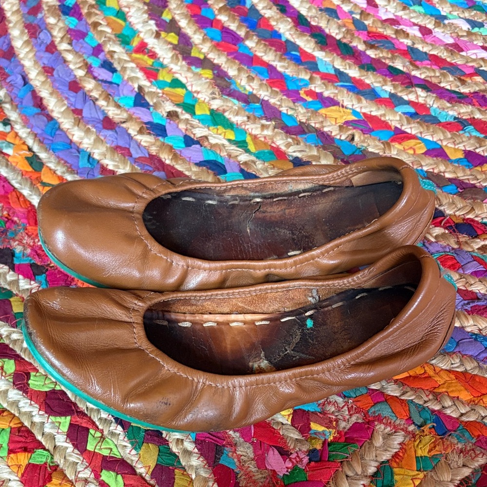 Tieks Tan Leather Women's Flats